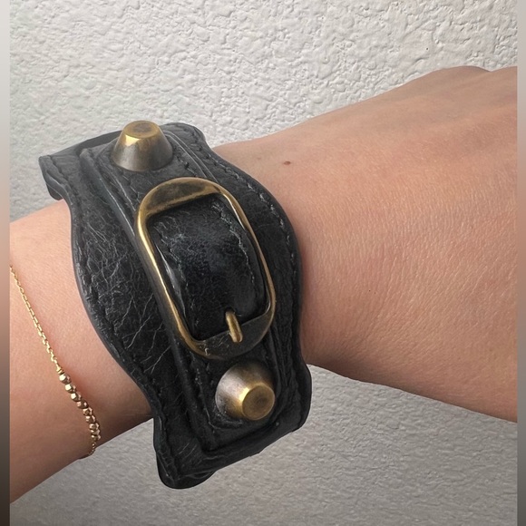 . Balenciaga Ligne Classic Bracelet black small $265 - Picture 4 of 7